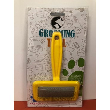 Essential Grooming Tools Slicker Brush Yellow (M)