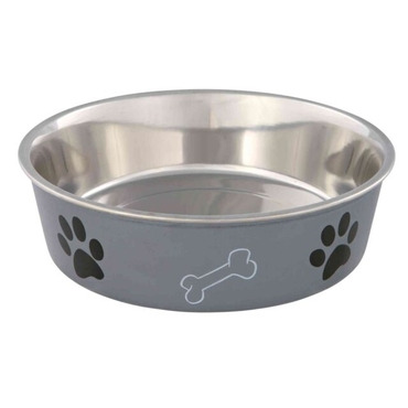 Trixie Dog Bowl, Stainless Steel / Plastic Coating, 2.2Ltrs. 23cm